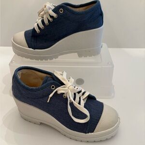 VINTAGE90s-Y2K-XOXO Chunky Platform Shoes  Denim Blue Women’s Size 9 NWOB